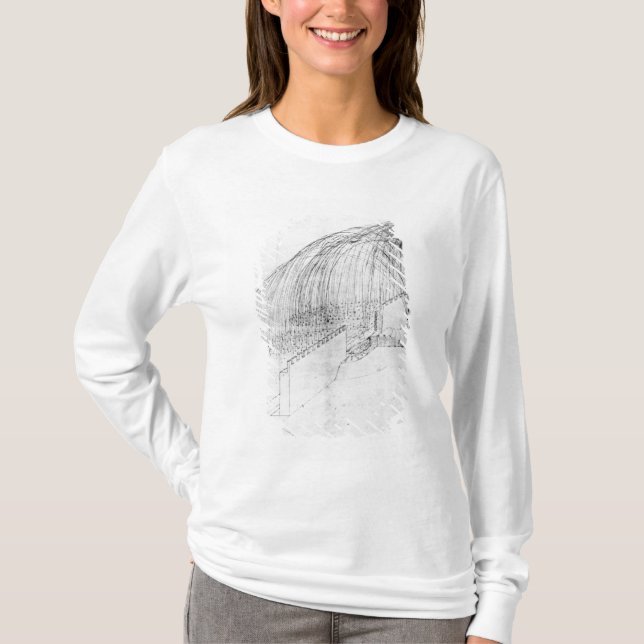 Mortlar som avfyrar stenar över en vägg in i ett tee shirt (Framsida)