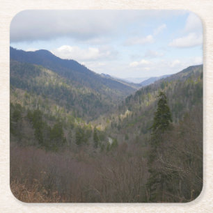 Morton Overlook i Great Smoky Mountains Underlägg Papper Kvadrat