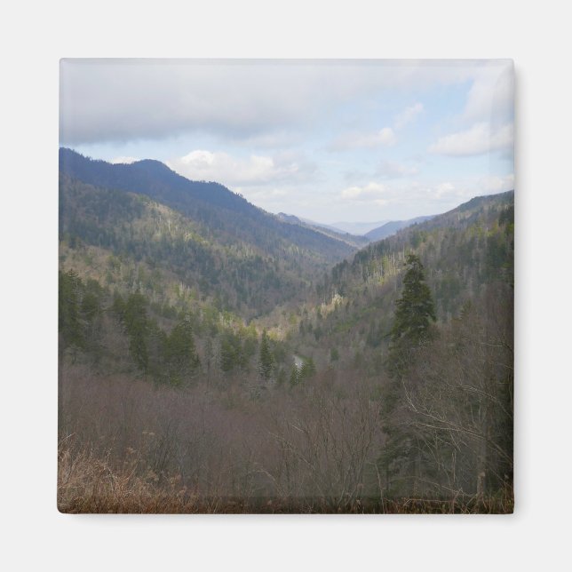 Morton Overlook of Underbar Smoky Mountains Magnet (Framsidan)