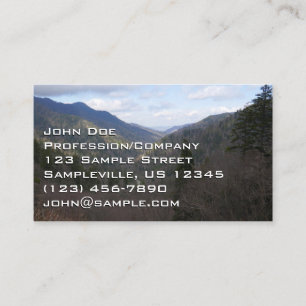 Morton Overlook of Underbar Smoky Mountains Visitkort