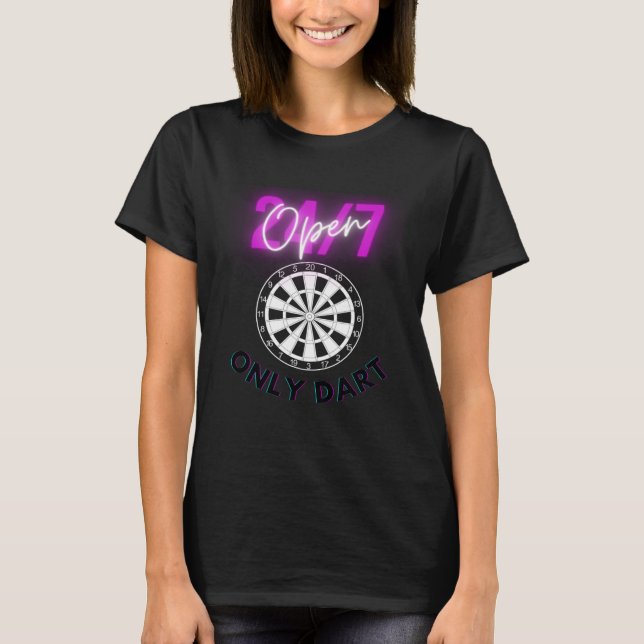 Mörts varje eftermiddag Dart Citat 7 T Shirt (Framsida)