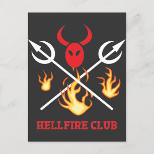 Mortskort för Hellfire Klubb-skylt Vykort