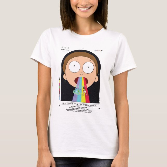 Morty Adjö Moonmen Quote Graphic T Shirt (Framsida)