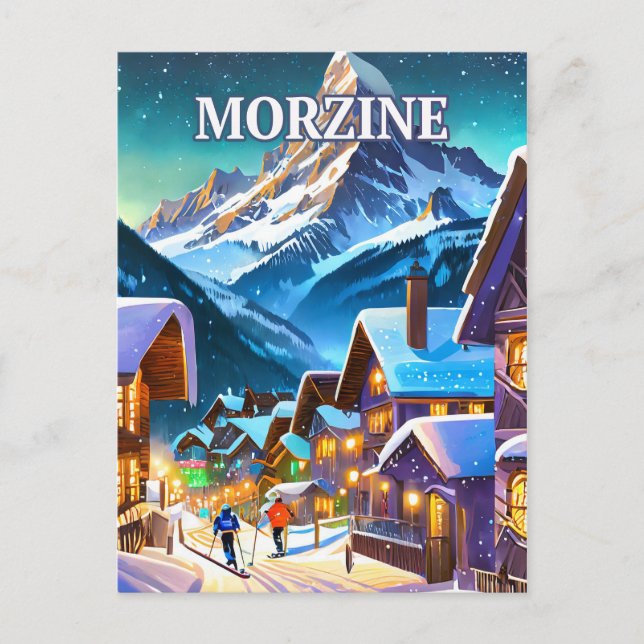 Morzine, bijou des Alpes françaises Vykort (Framsida)