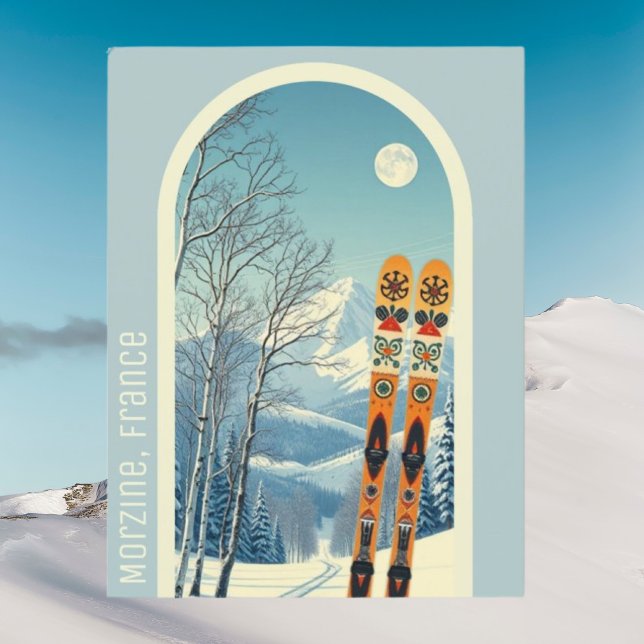 Morzine France ski Postcard Vykort (Skapare uppladdad)