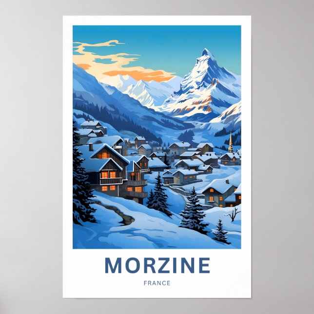 Morzine France Travel Skriv ut Poster (Framsidan)