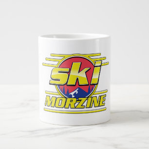 Morzine Frankrike Ski 80-talets logotyp Jumbo Mugg