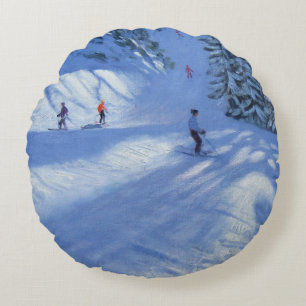 Morzine skidar springa rund kudde