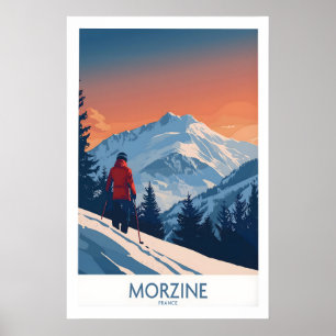 Morzine skidtryck - Frankrike 1 Poster