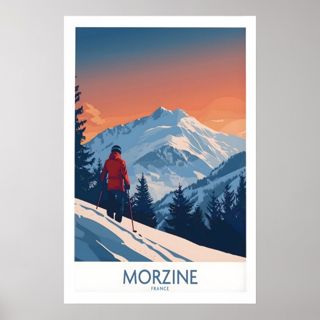 Morzine skidtryck - Frankrike 1 Poster (Framsidan)
