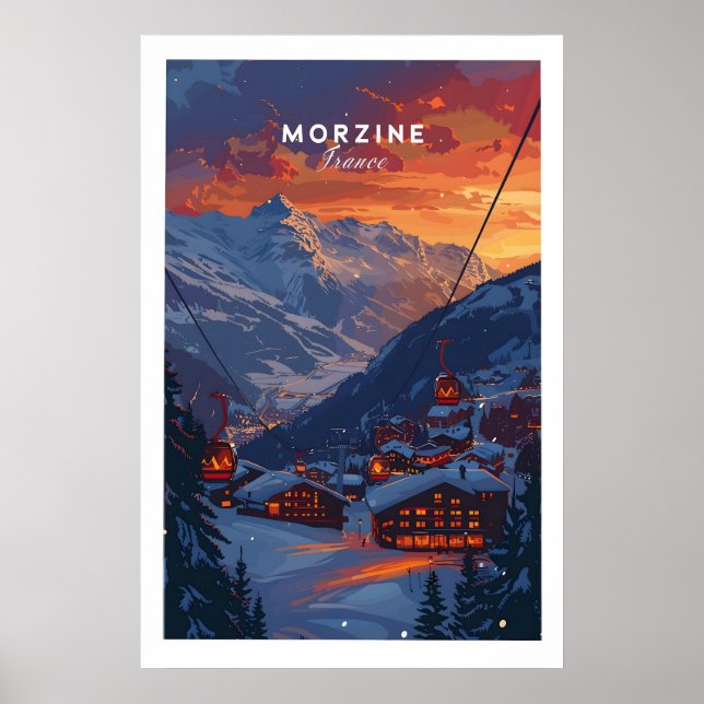 Morzine Tryck Frankrike - Skidposter 1 (Framsidan)