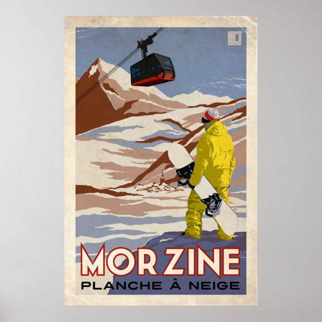 Morzine - Vintage Effekt Poster (Framsidan)