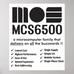 MOS 6500-familjen med mikroprocessorer Poster