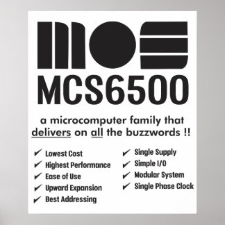 MOS 6500-familjen med mikroprocessorer Poster