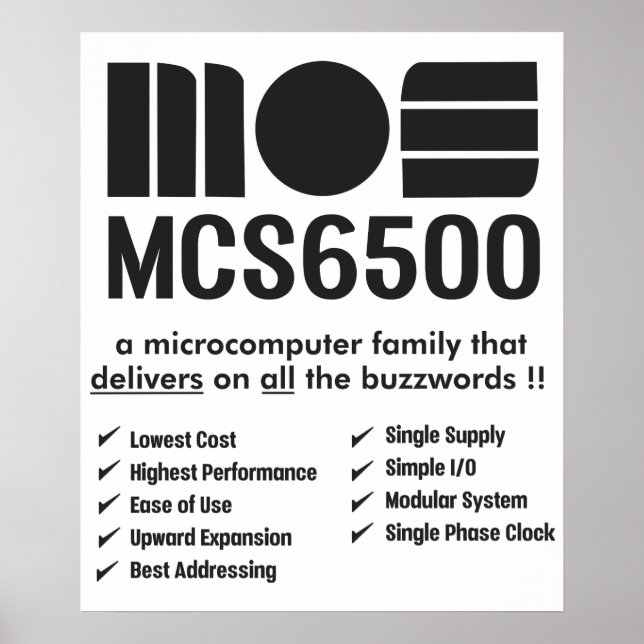MOS 6500-familjen med mikroprocessorer Poster (Framsidan)
