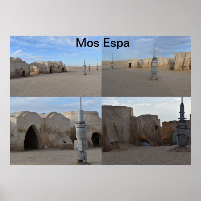 Mos Espa på planeten Tatooine Affisch (Framsidan)