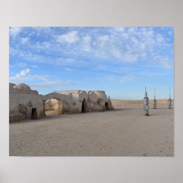 Mos Espa på planeten Tatooine  Affisch (Framsidan)