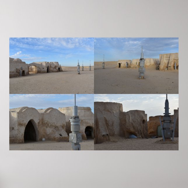 Mos Espa på planeten Tatooine  Affisch (Framsidan)
