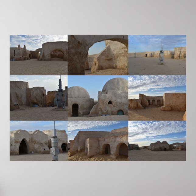 Mos Espa på planeten Tatooine Affisch (Framsidan)