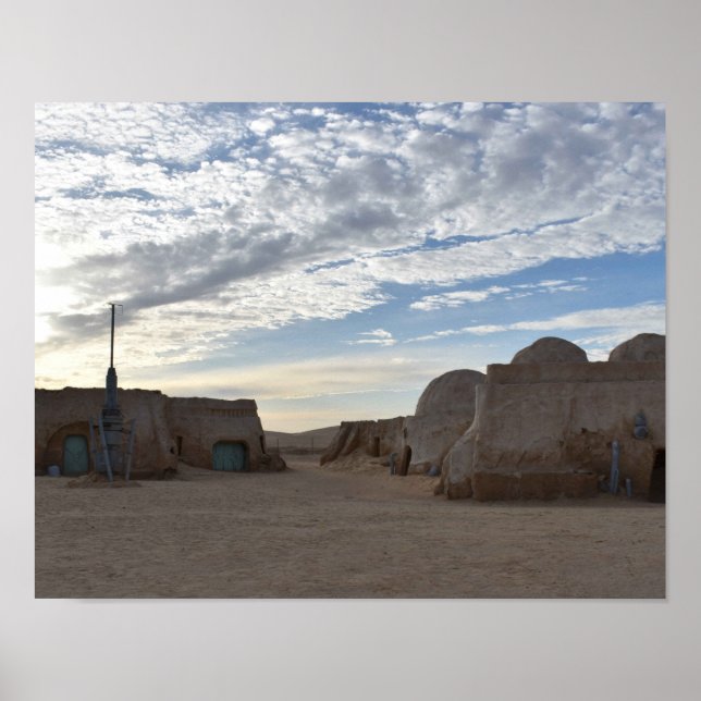 Mos Espa på planeten Tatooine  Affisch (Framsidan)
