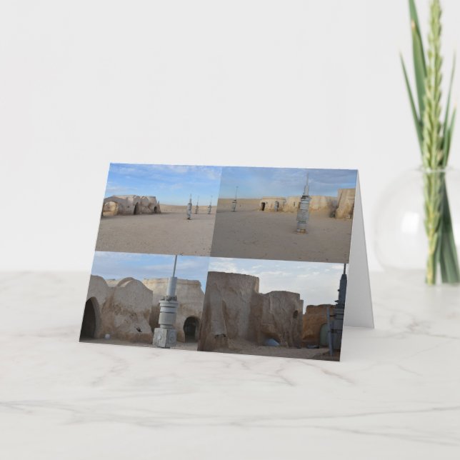 Mos Espa på planeten Tatooine Birthday Card Kort (Framsida)