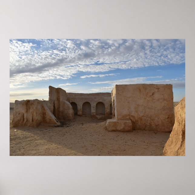 Mos Espa på planeten Tatooine Poster (Framsidan)