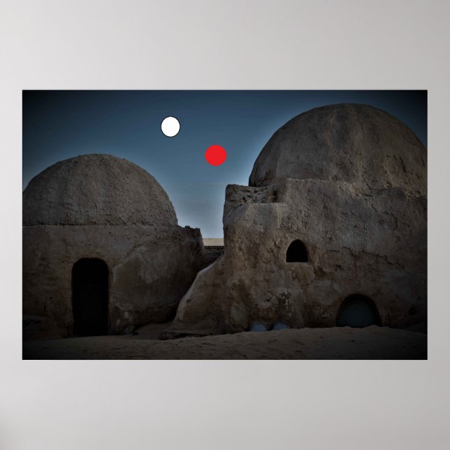 Mos Espa på planeten Tatooine Poster (Framsidan)