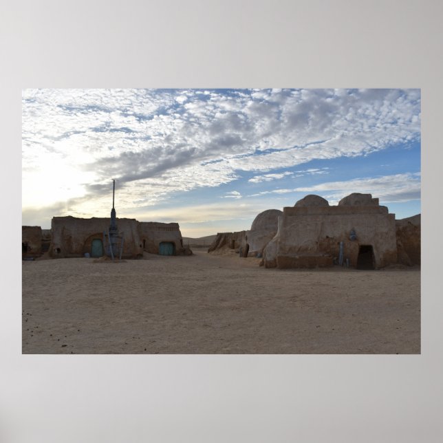 Mos Espa på planeten Tatooine Poster (Framsidan)