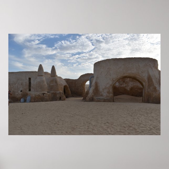 Mos Espa på planeten Tatooine Poster (Framsidan)