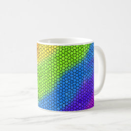Mosaic Abstrakt Rainbow Design - Kaffemugg