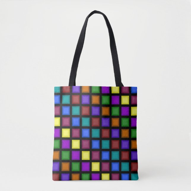 Mosaic Allover Tote Bag Tygkasse (Framsida)