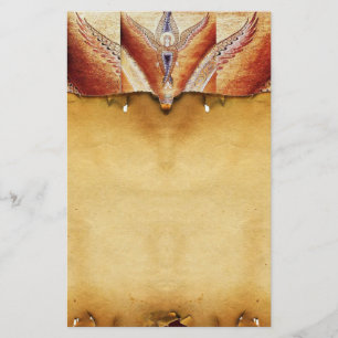 MOSAIC ANGEL Brown Parchment Brevpapper