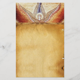 MOSAIC ANGEL Brown Parchment Brevpapper