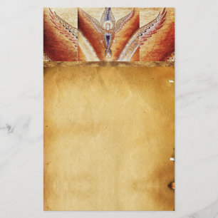 MOSAIC ANGEL Brown Parchment Brevpapper
