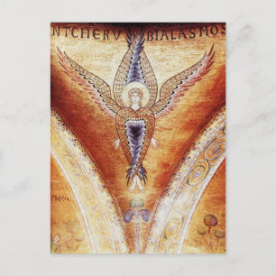 MOSAIC ANGEL, Brown Parchment Vykort
