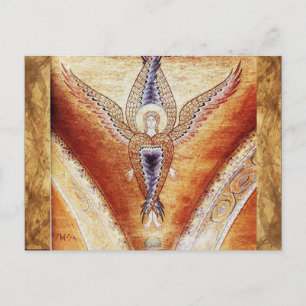 MOSAIC ANGEL, Brown Parchment Vykort
