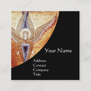 MOSAIC ANGEL MONOGRAM Black Fyrkantigt Visitkort