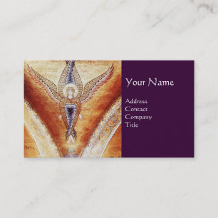 MOSAIC ANGEL MONOGRAM Lila Visitkort