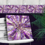 Mosaic Art - Amethyst och guld Kakelplatta<br><div class="desc">Mosaic Art - Amethyst och guld</div>