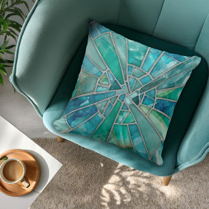 Mosaic Art - Aquamarine Kudde