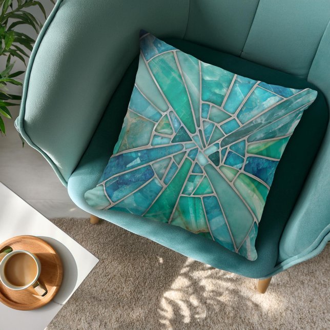 Mosaic Art - Aquamarine Kudde (Skapare uppladdad)