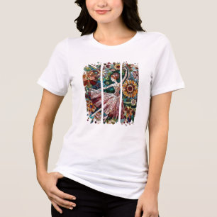 Mosaic Art Ballerina Push Stroke av glasborste T Shirt