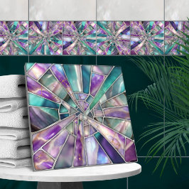 Mosaic Art - Dreamy Fluorite Kakelplatta