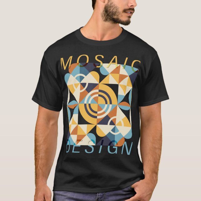 Mosaic Art Mönster T Shirt (Framsida)