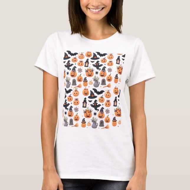 Mosaic Art T-Shirt - Colorful Grid Mönster (Framsida)