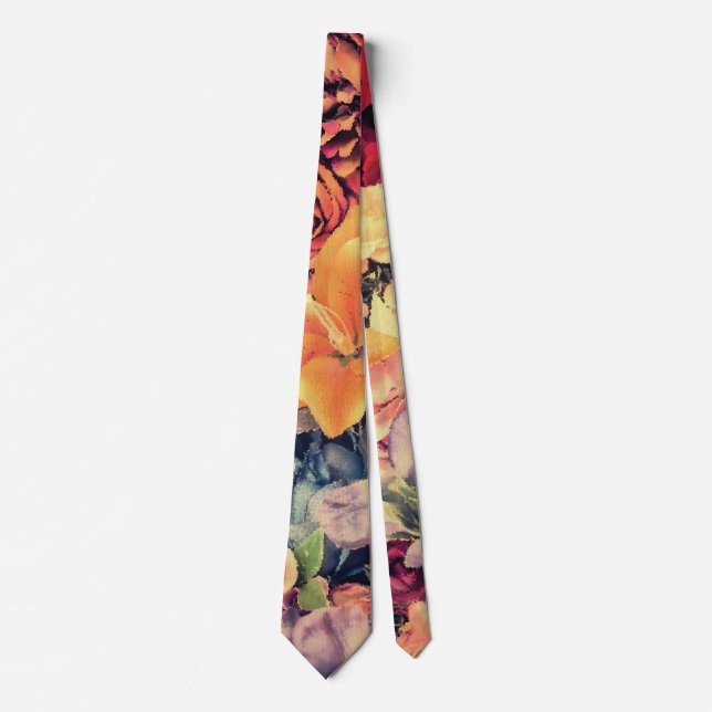 Mosaic Autumn Flowers Tie Slips (Framsida)