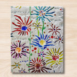 Mosaic Blommigt Pussel<br><div class="desc">Jag skapar jigsaws, eller hur? Den här visar en lysande mosaik av blommigt som jag tillverkade med ett litet delar av färgad glas. Njut!</div>