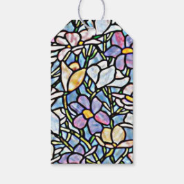 Mosaic Blommigt Tiles Presentetikett