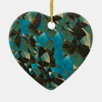 Mosaic Blue Heart Ornament