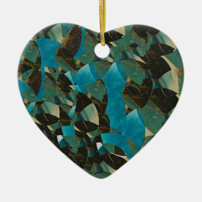 Mosaic Blue Heart Ornament (Framsidan)